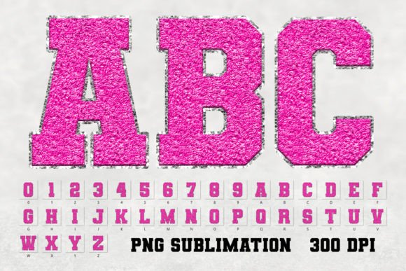 Download Chenille Letters Faux Sequin Hot Pink - Letter Collection