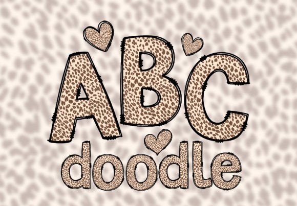 Download Doodle Letters Animal Print Alphabet PNG - Letter Collection