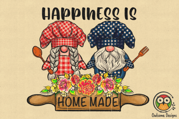 Download Happiness Gnomes Cooking Sublimation PNG - Happiness Collection
