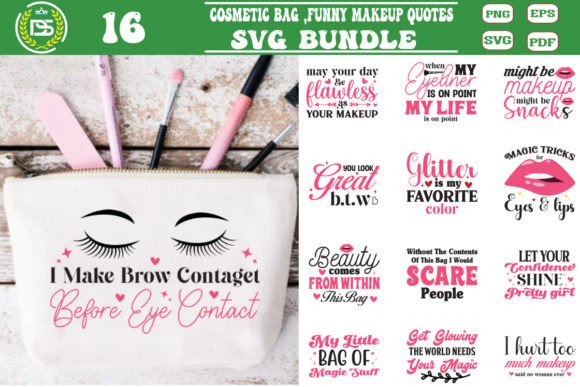 Download Cosmetic Bag Bundle Svg, Funny Makeup Qu - Cosmetic Collection