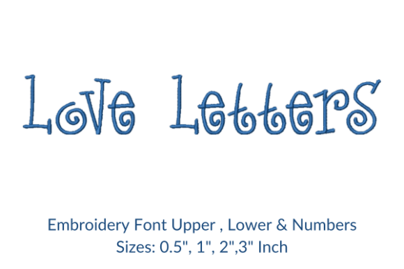 Download Love Letters Font Embroidery Design - Letter Collection