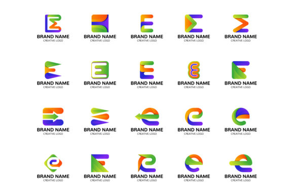 Download E Letter Logo Design Set - Letter Collection