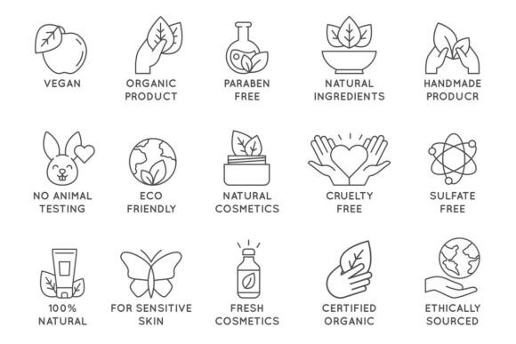 Download Organic Cosmetics Icon. Eco Friendly - Cosmetic Collection