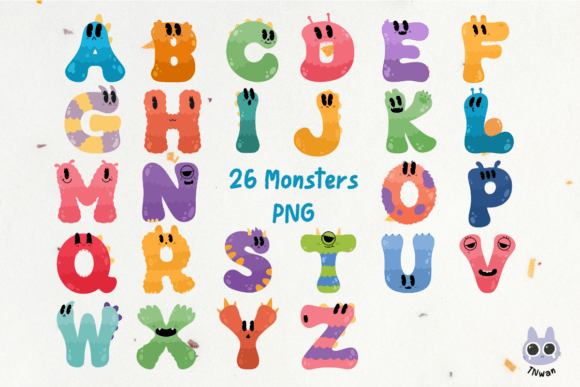 Download Alphabet Monster Letters Font Clipart - Letter Collection