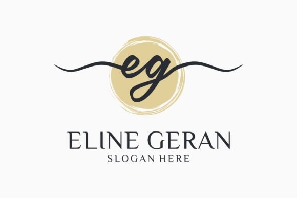 Download Letter E G Handwritten Feminine Logo - Letter Collection