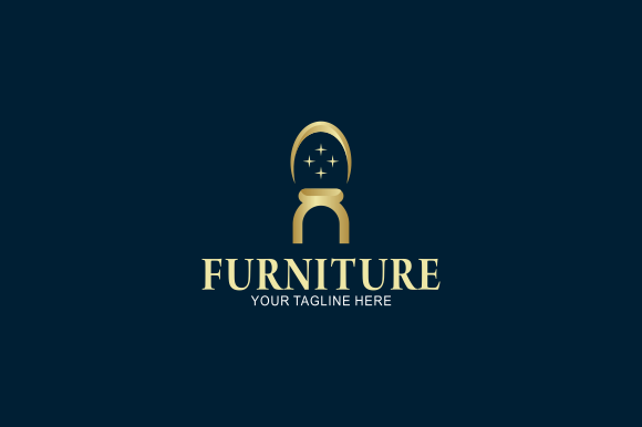 Download Elegant Furniture Logo with Golden Couch - Premium Resources