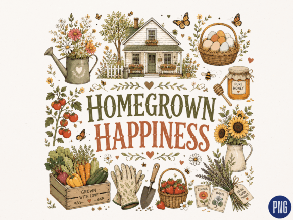 Download Homegrown Happiness Garden Harvest PNG, - Happiness Collection