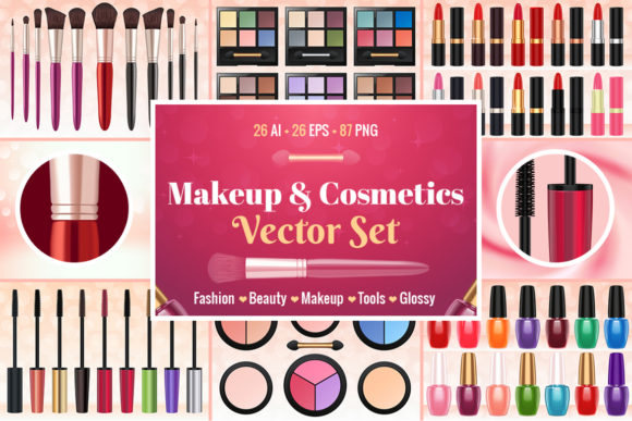 Download Makeup &amp; Cosmetics Vector Set - Cosmetic Collection